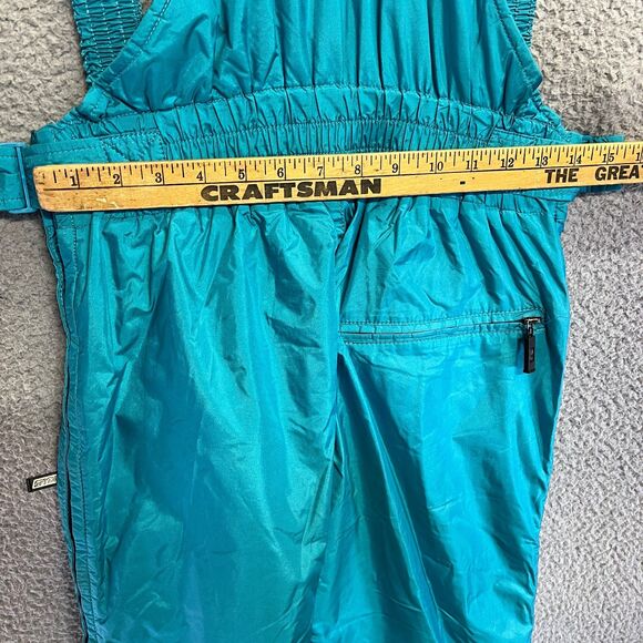 Spyder Ski Bib Pant Men S Teal Suspenders Snow Thinsulate Insulation Entrant VTG - Picture 11 of 16